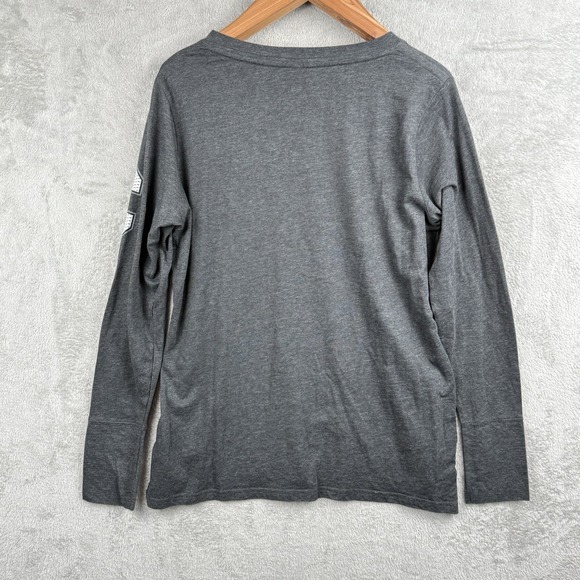 Disney Shirt Women XL Canada Mickey Epcot World Showcase Hockey Lace Up Neck L/S - Picture 2 of 9